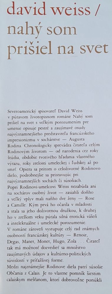 Nahý som prišiel na svet / Augusto Rodin / Osudy slávnych