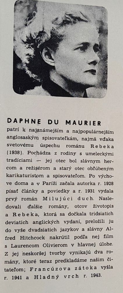 Francúzova zátoka / Hladný vrch / Daphne du Maurier/ SPKK