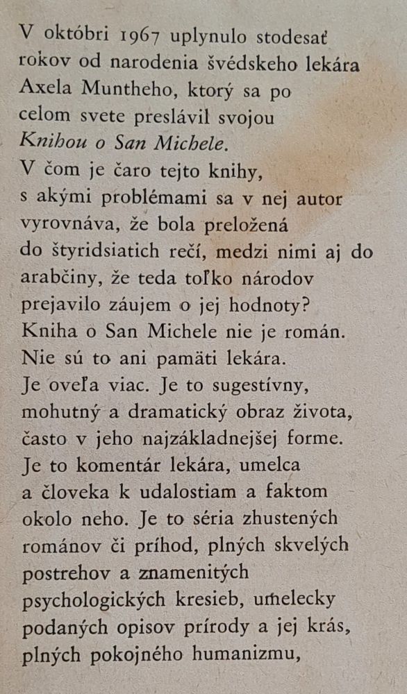 Kniha o San Michele