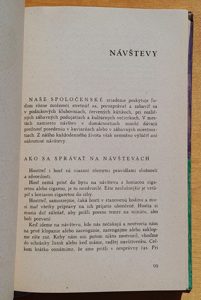 Čo sa sluší a čo nie / Príspevok k pravidlám slušnosti