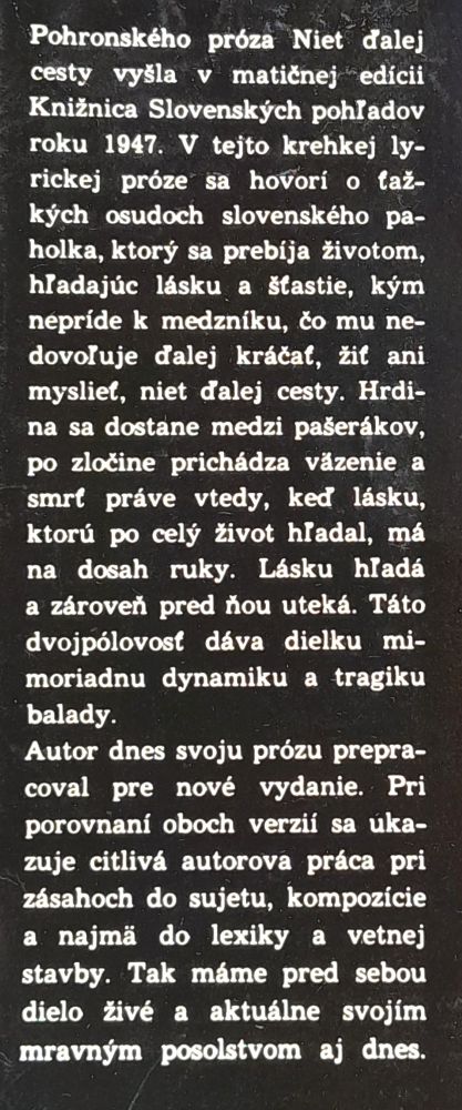 Niet ďalej cesty