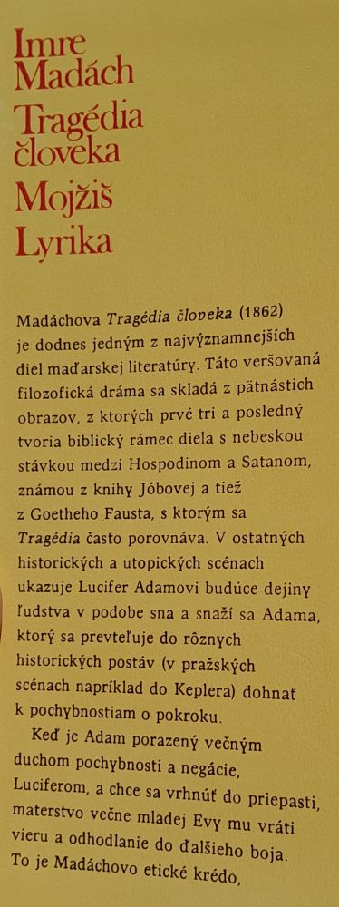 Tragédia človeka / Mojžiš / Lyrika / Zlatý fond