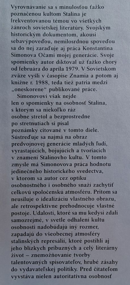 Očami mojej generácie