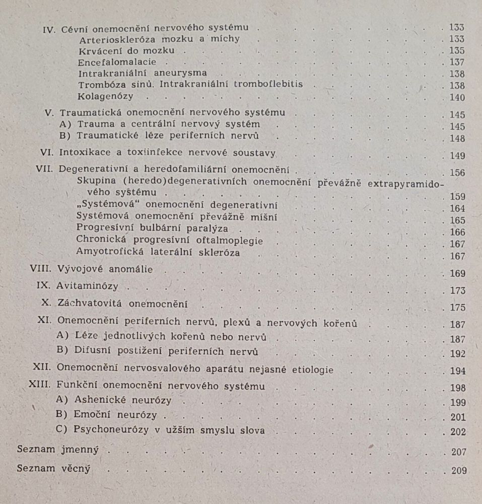 Přehled neurologie