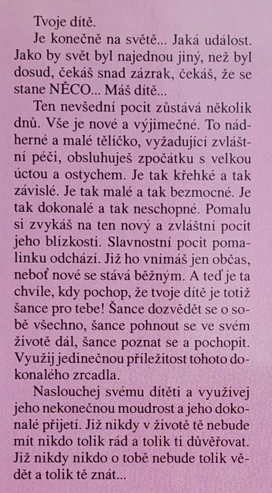 Tvoje dítě jako šance pro tebe / Osobnostný rozvoj