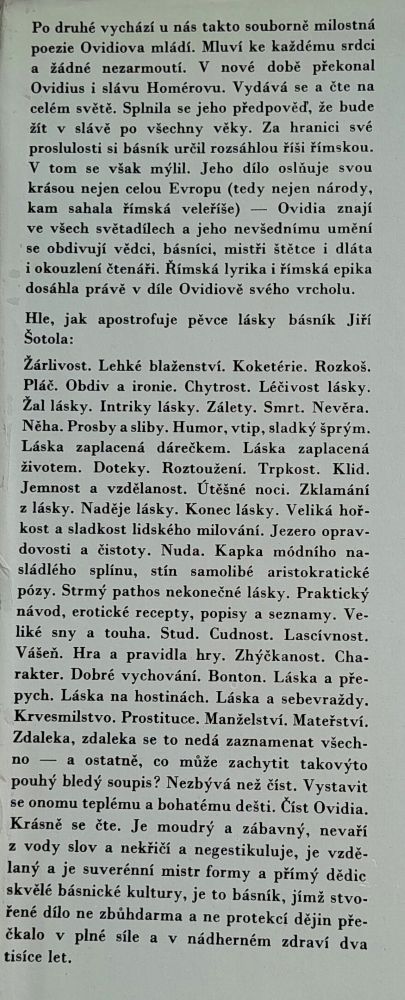O lásce a milování / Antická knihovna