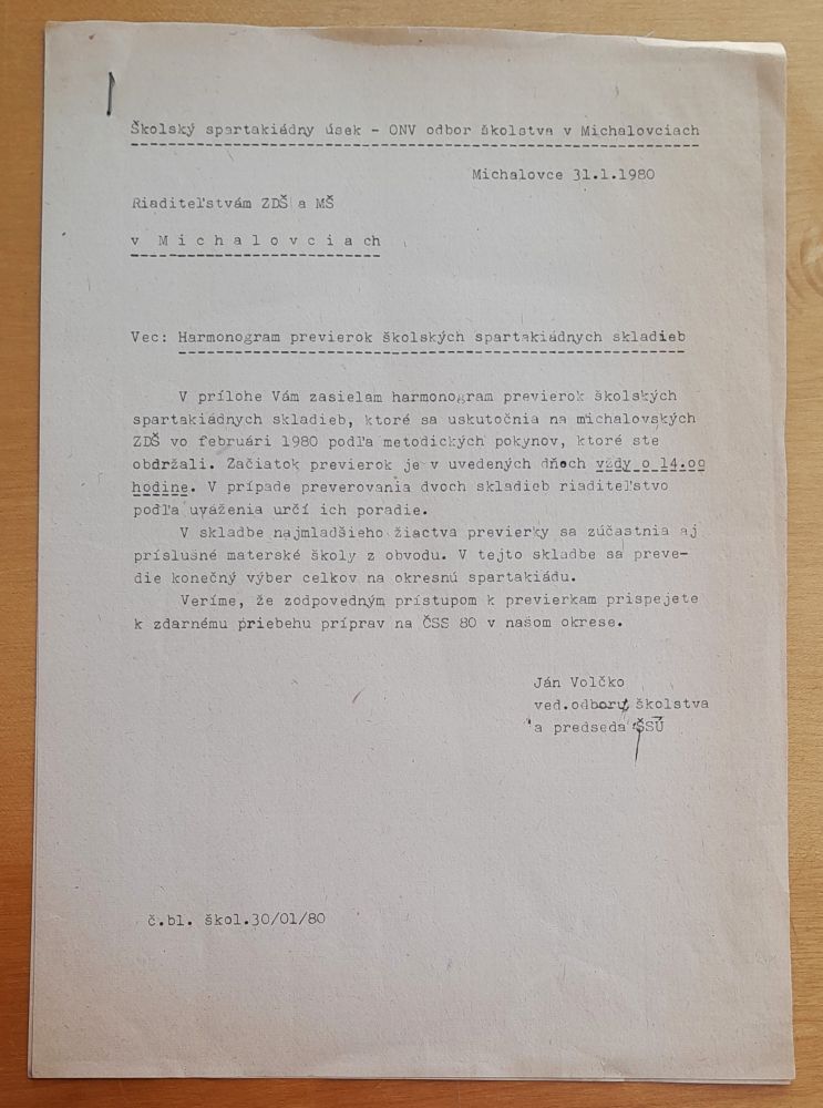 Metodické materiály ku príprave na Spartakiádu 1980