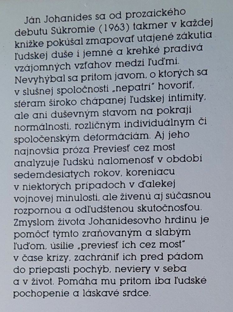 Previesť cez most: Rúcha veleby pre chvíle tiesne / Nová próza