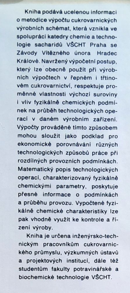 Programování technologických výpočtú v cukrovarnictví