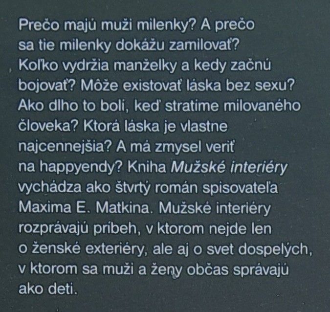 Mužské interiéry