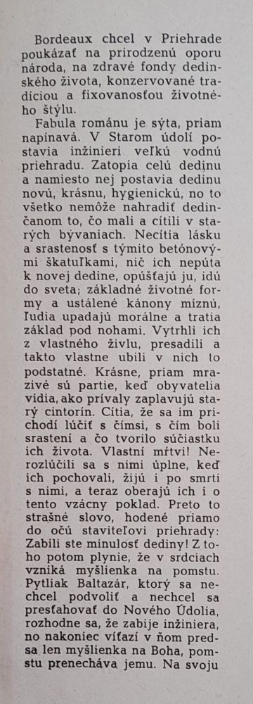 Priehrada - román