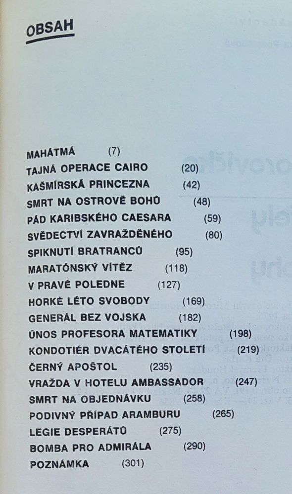 Výstřely ze zálohy / Neznáma historie známých atentátú