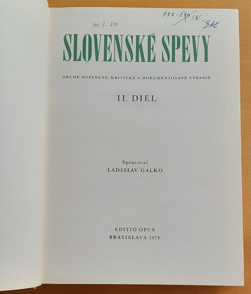 Slovenské spevy 2. diel