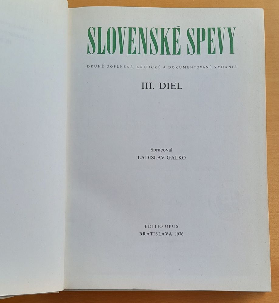 Slovenské spevy 3. diel