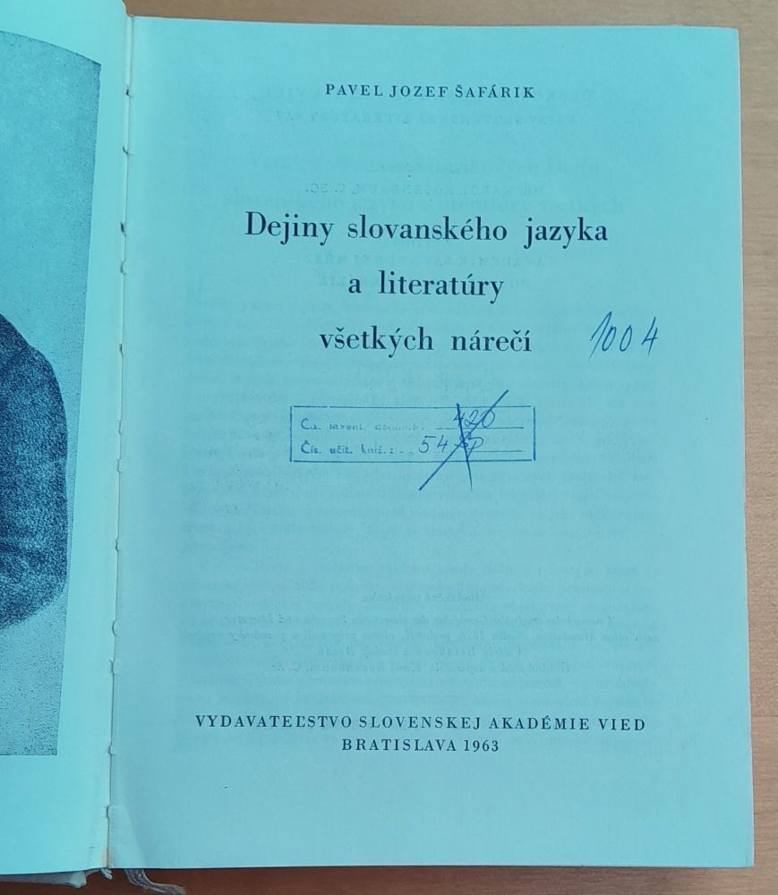 Dejiny slovanského jazyka a literatúry všetkých nárečí