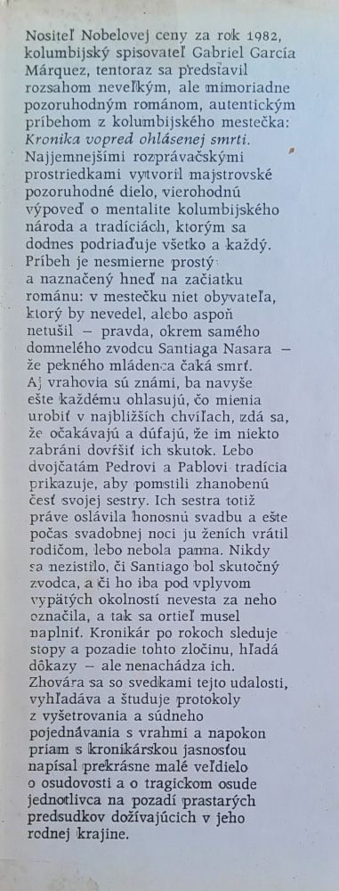 Kronika vopred ohlásenej smrti