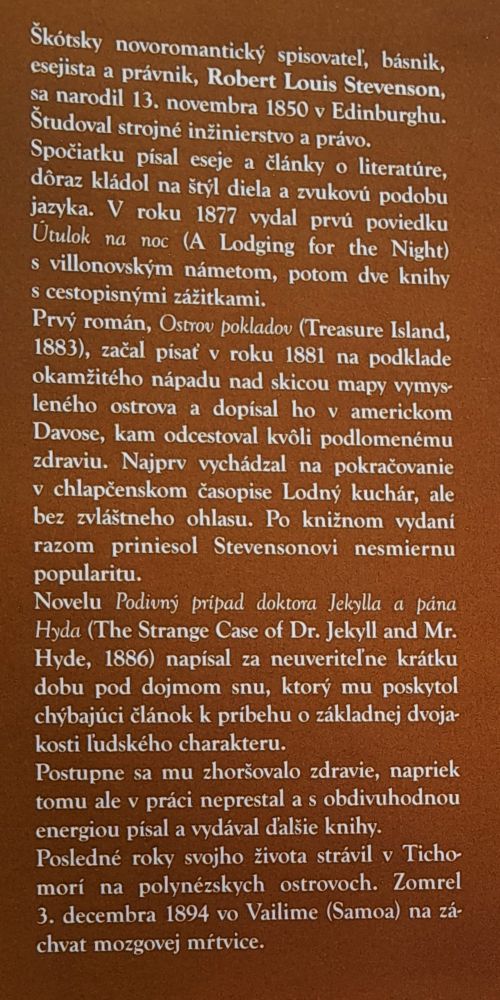 Podivný prípad doktora Jekylla a pána Hyda / Ostrov pokladov