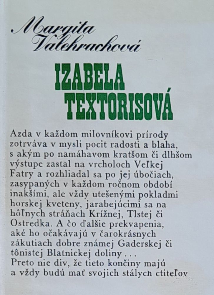 Izabela Textorisová / Zo života slovenskej botaničky