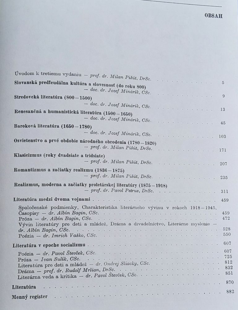 Dejiny slovenskej literatúry