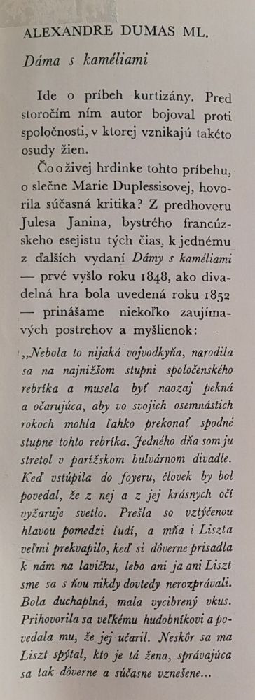 Dáma s kaméliami / SPKK