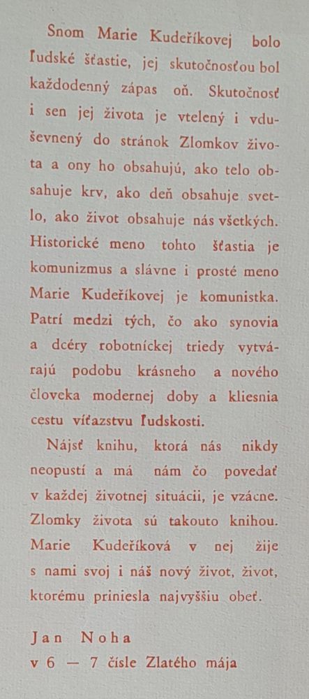 Zlomky života - Listy z väzenia
