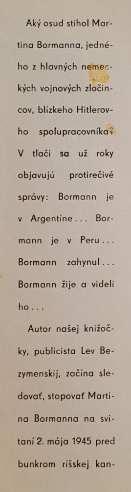 Po stopách Martina Bormanna