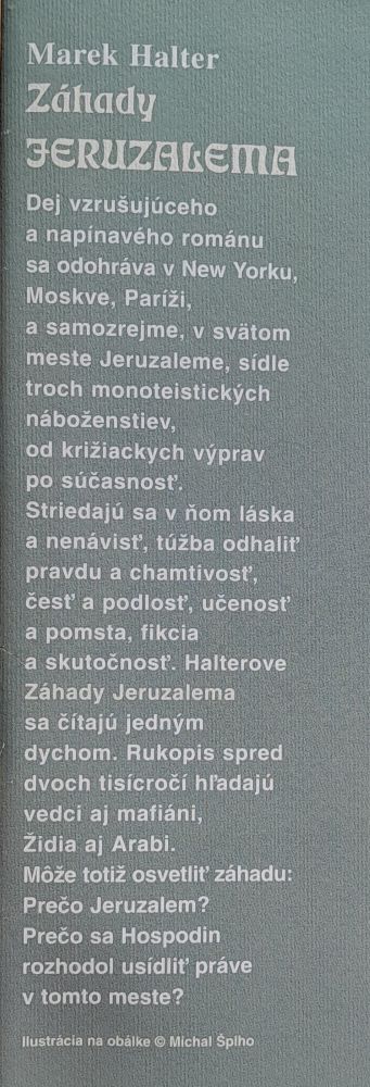 Záhady Jeruzalema - Román