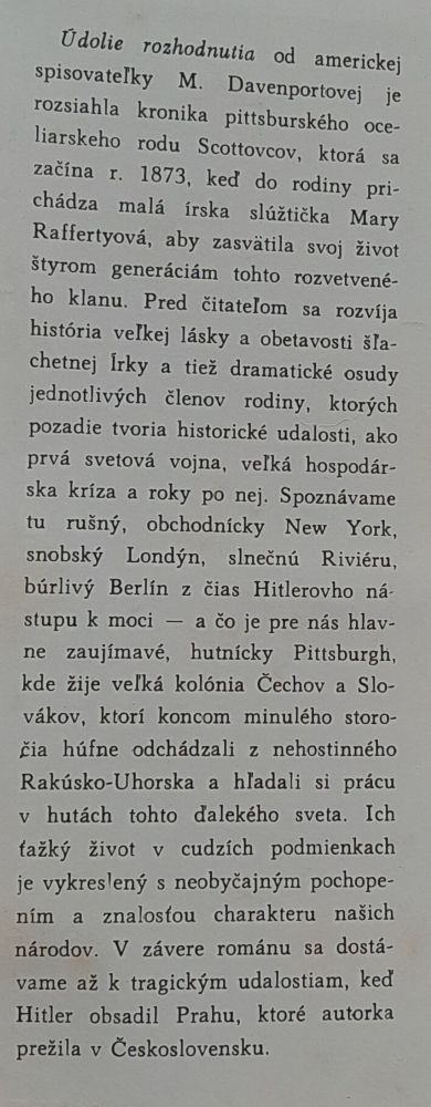 Údolie rozhodnutia 1. William 1873-1884 - Tvorba národov