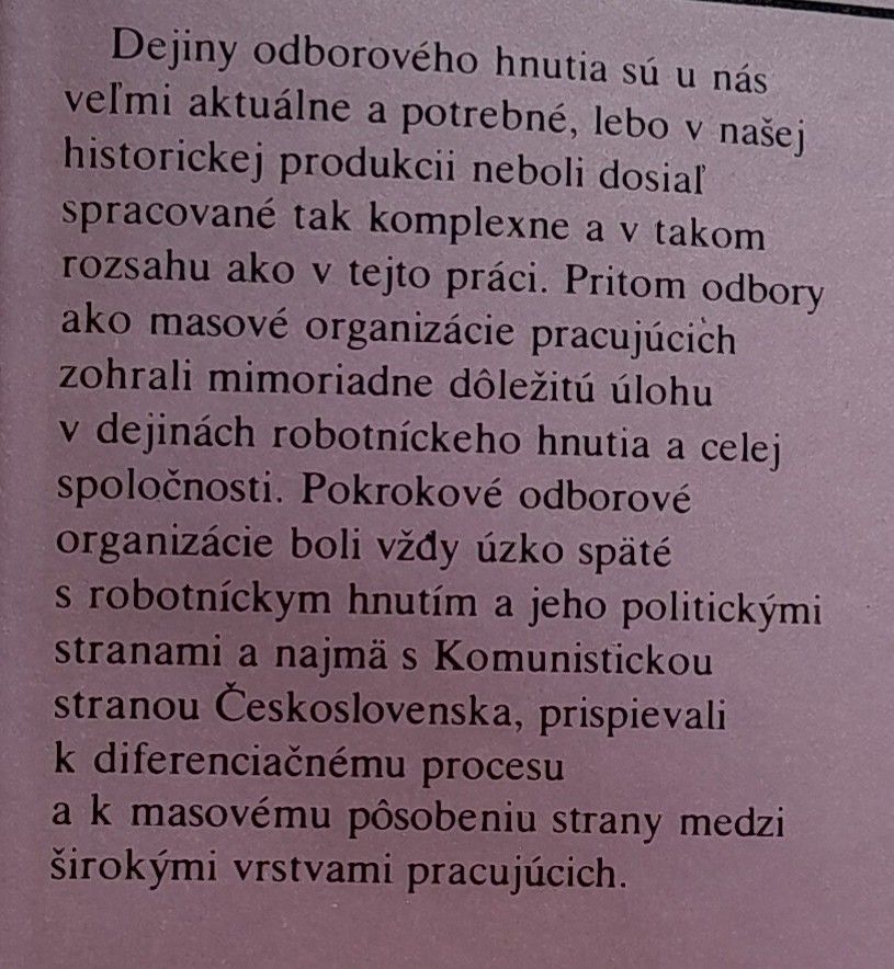 Prehľad dejín československého odborového hnutia