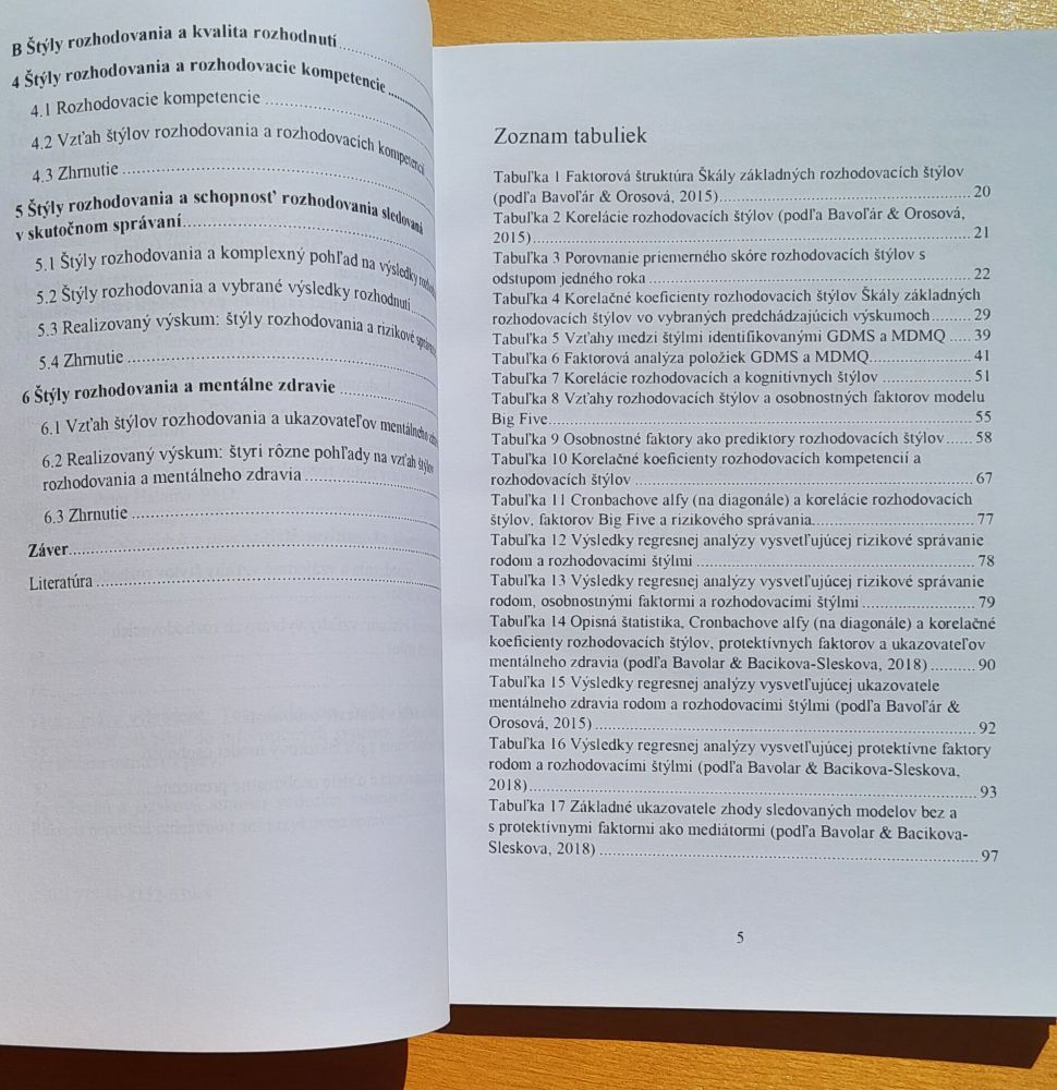 Štýly rozhodovania - Teoretické ukotvenie a praktické aplikácie