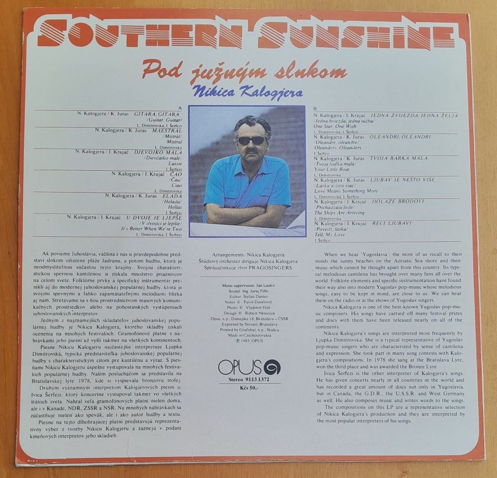 Pod južným slnkom, Southern Sunshine - LP long play