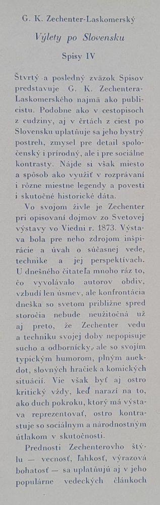 Výlety po Slovensku - Spisy IV. - Edícia Naši klasici