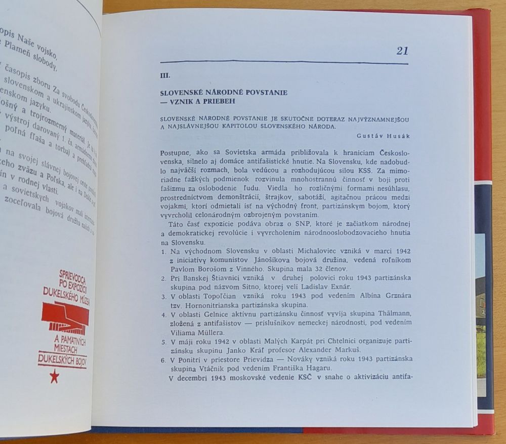 Sprievodca po expozícii Dukelského múzea a pamätných miestach dukelských bojov