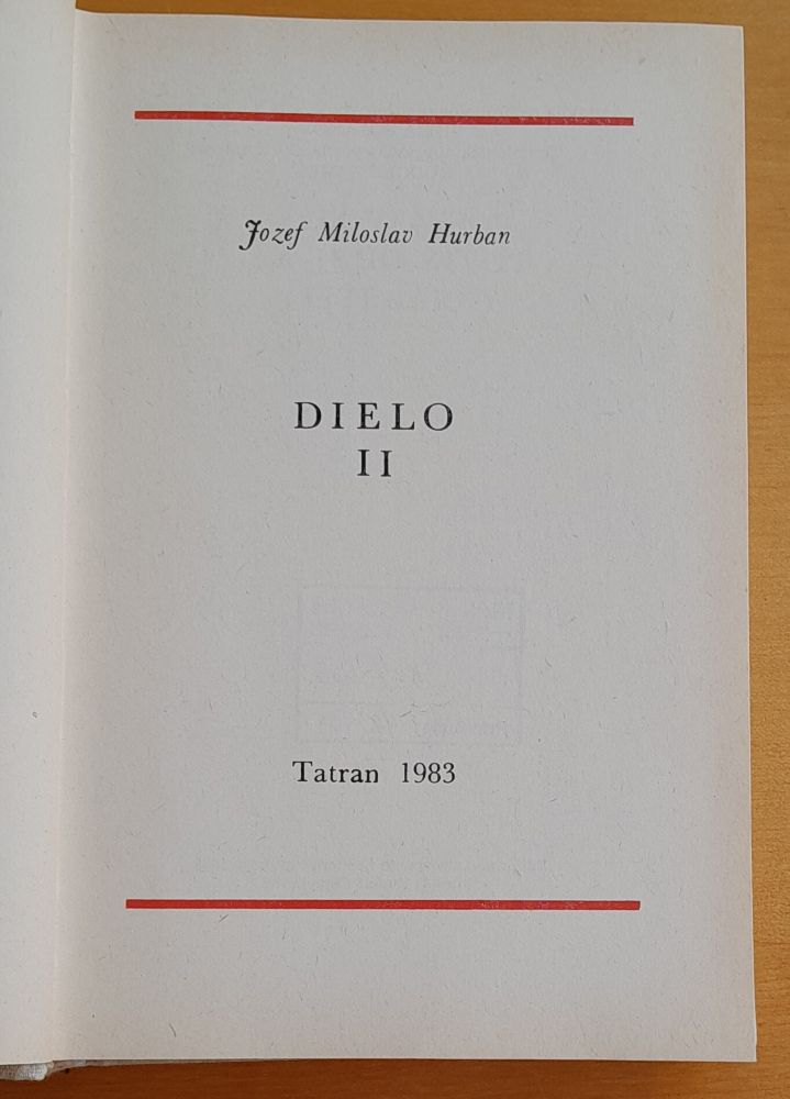Jozef Miloslav Hurban II. - Zlatý fond slovenskej literatúry
