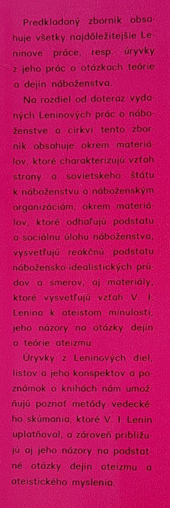 O ateizme, náboženstve a cirkvi