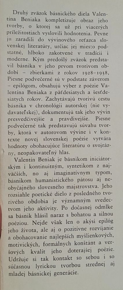 Piesne podvečerné