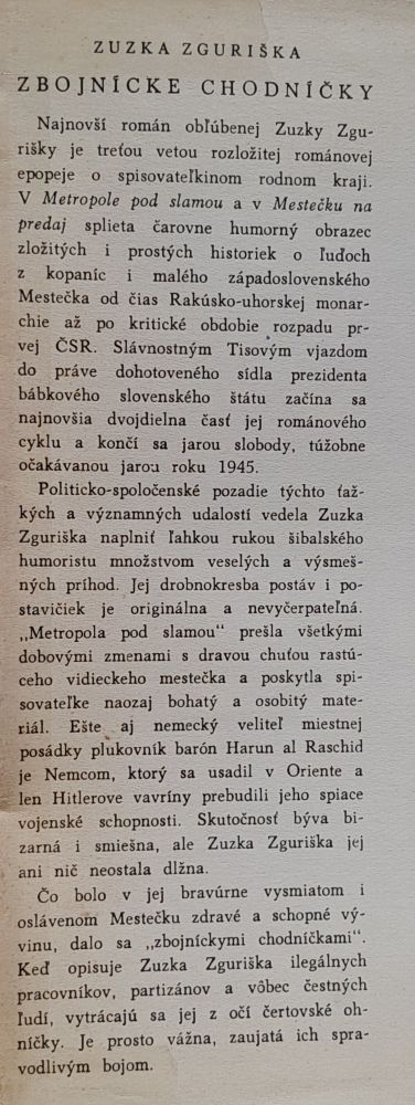 Zbojnícke chodníčky - 3. diel mestečkovskej trilógie - Edícia Pôvodná próza