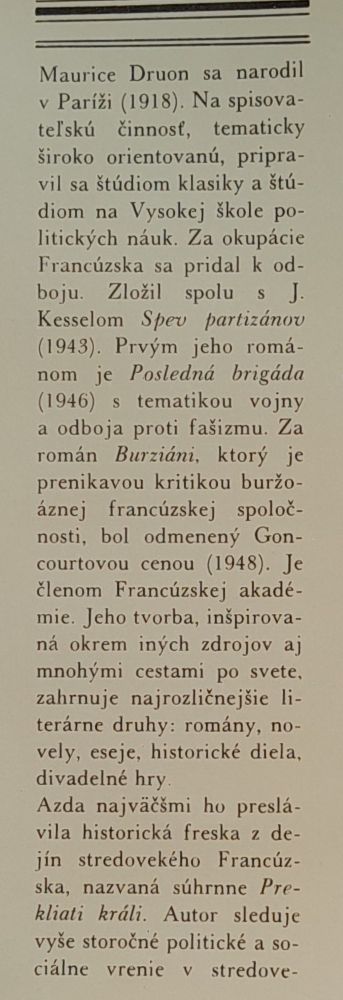 Prekliati králi 1. - 5. diel Železný kráľ - 1. diel Zahrdúsená kráľovná