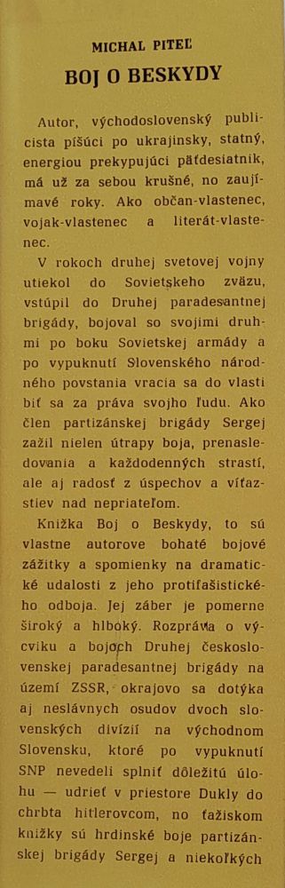 Boj o Beskydy - Edícia Dukla