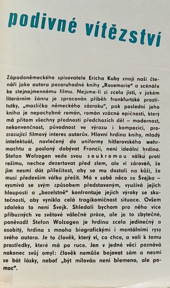 Podivné vítězství - vojnový román