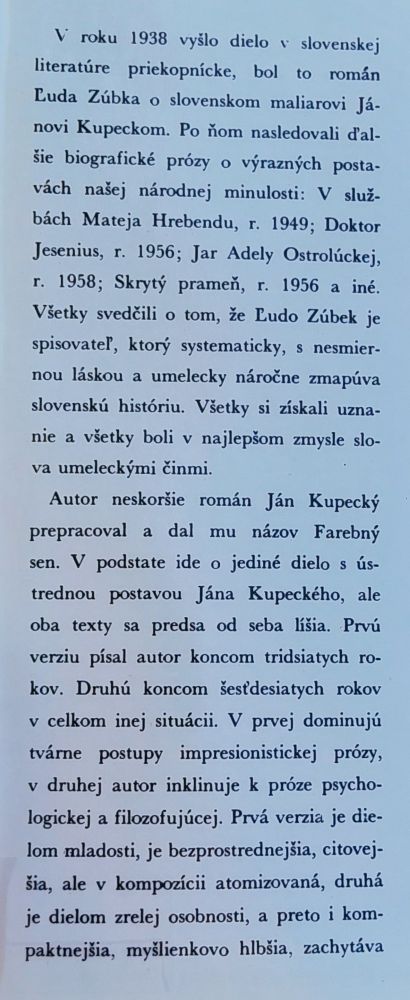 Farebný sen - Román zo života uhorského barokového maliara Jána Kupeckého