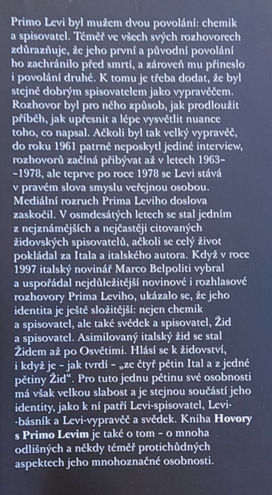 Hovory s Primo Levim