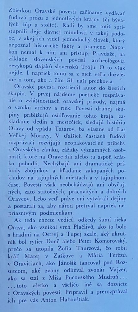 Oravské povesti - Hviezdoslavova knižnica