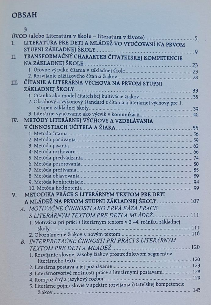 Detská literatúra a čitateľský rozvoj dieťaťa