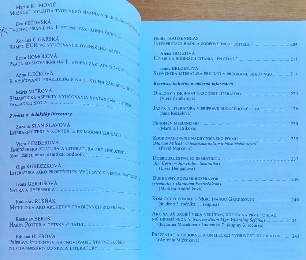 Slovo o slove - zborník Katedry komunikačnej a literárnej výchovy