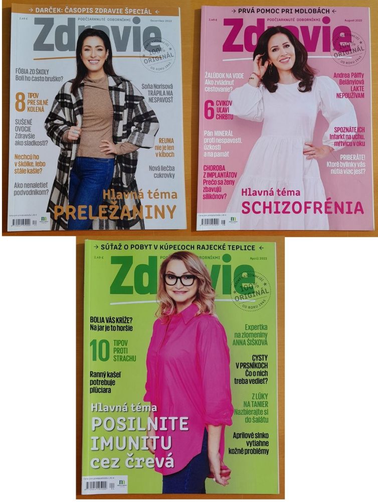 Zdravie - rok 2022, čísla 1., 3., 4., 5., 6., 7., 8., 9., 10., 11., 12.