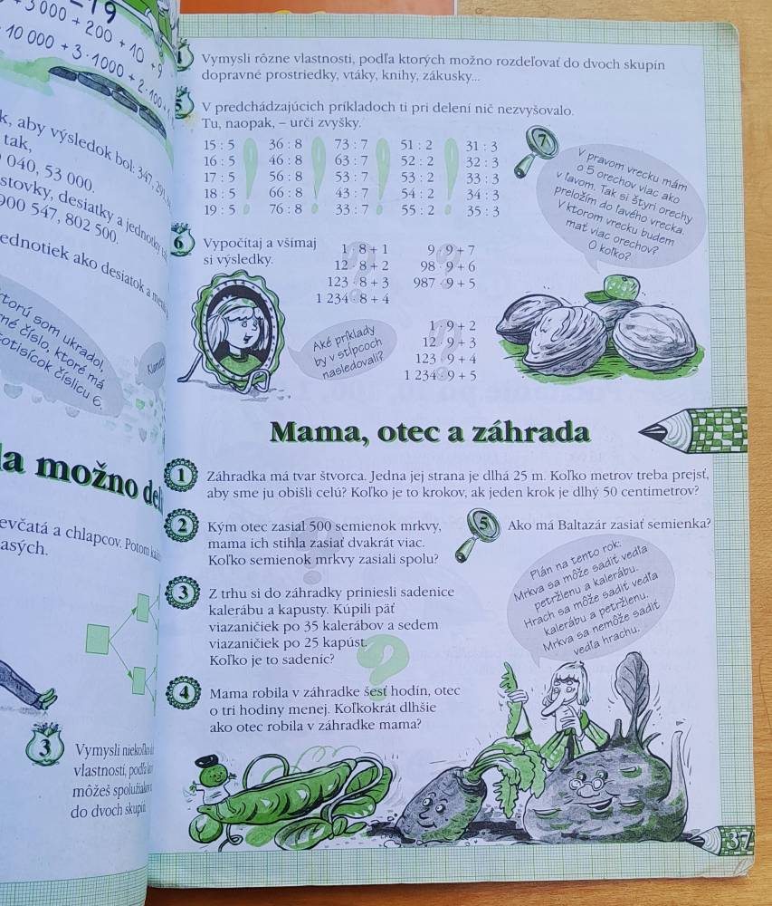 Matematika pre 4. ročník ZŠ, Učebnica a Pracovný zošit 1. časť