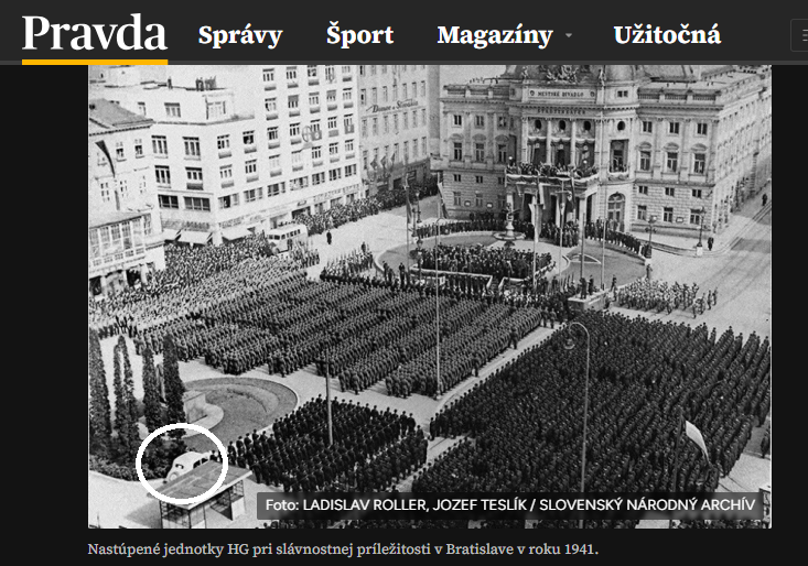 Fotografia oslavy Sviatku Slovenského štátu - Bratislava 14.3.1941