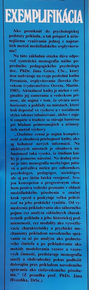 Exemplifikácia / Vzory a modely v živote človeka