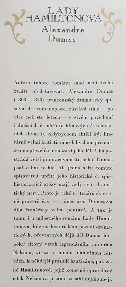 Lady Hamiltonová (A. Dumas)